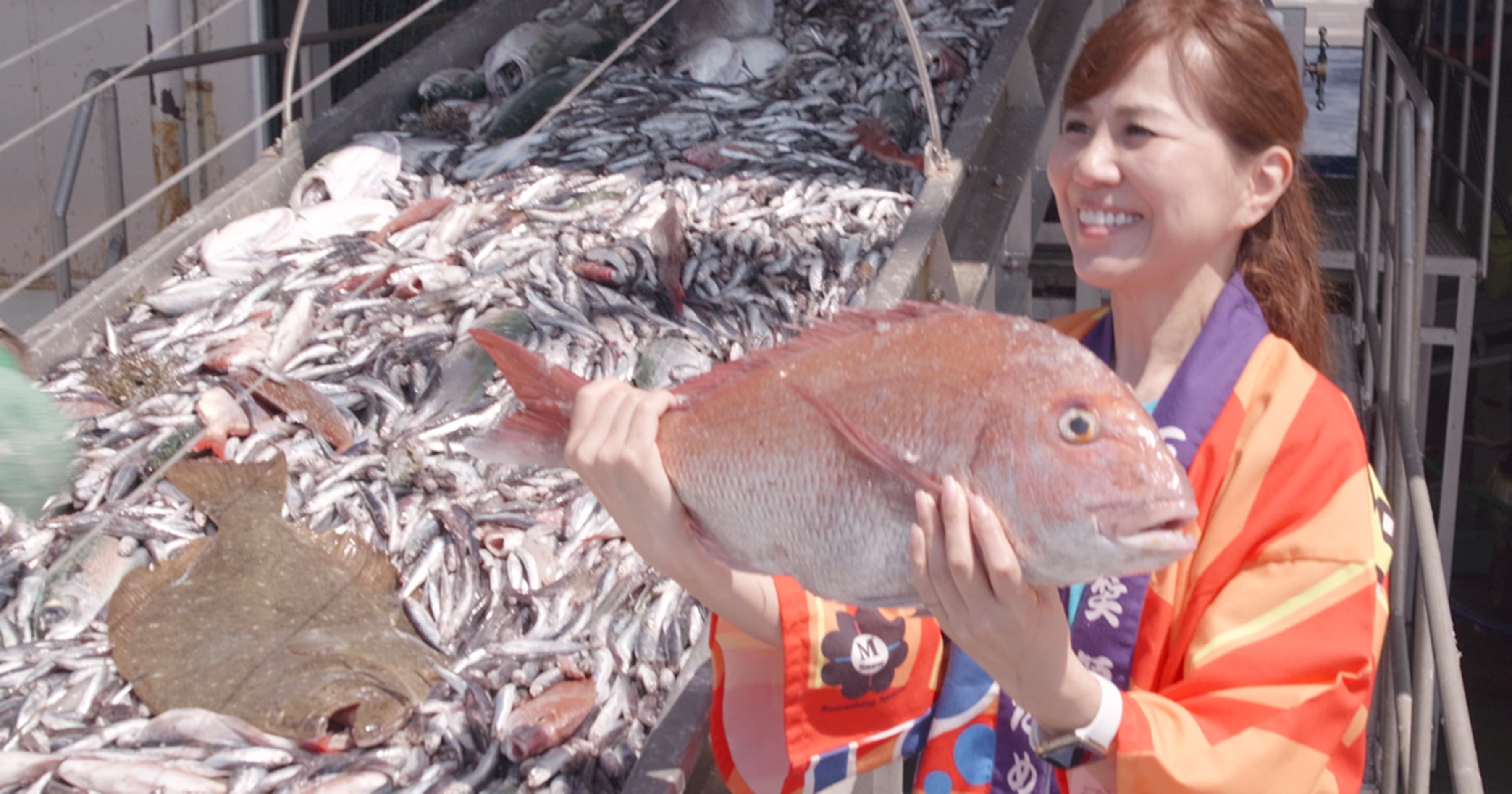 Miyuki with a sea bream